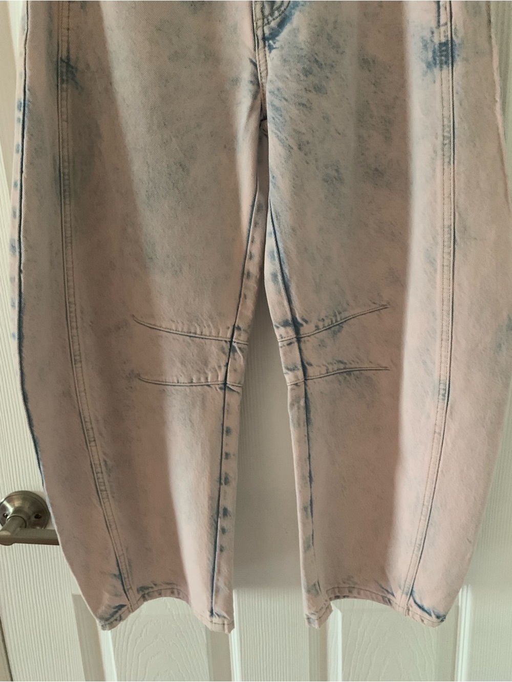 WE THE FREE Lucky You Barrel Stonewashed Pastel Pink Jeans•Mid-Rise• 25 S • NWT - Picture 6 of 14